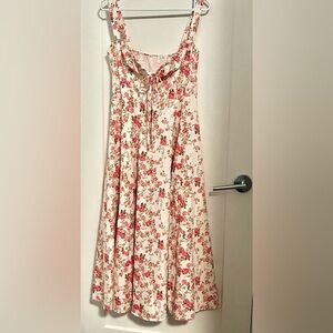 Floral summer milkmaid midi dress